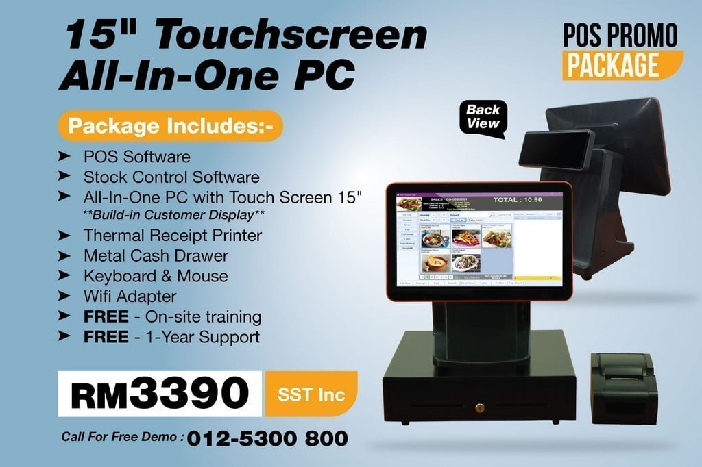 POS System Malaysia All In One Touch Screen