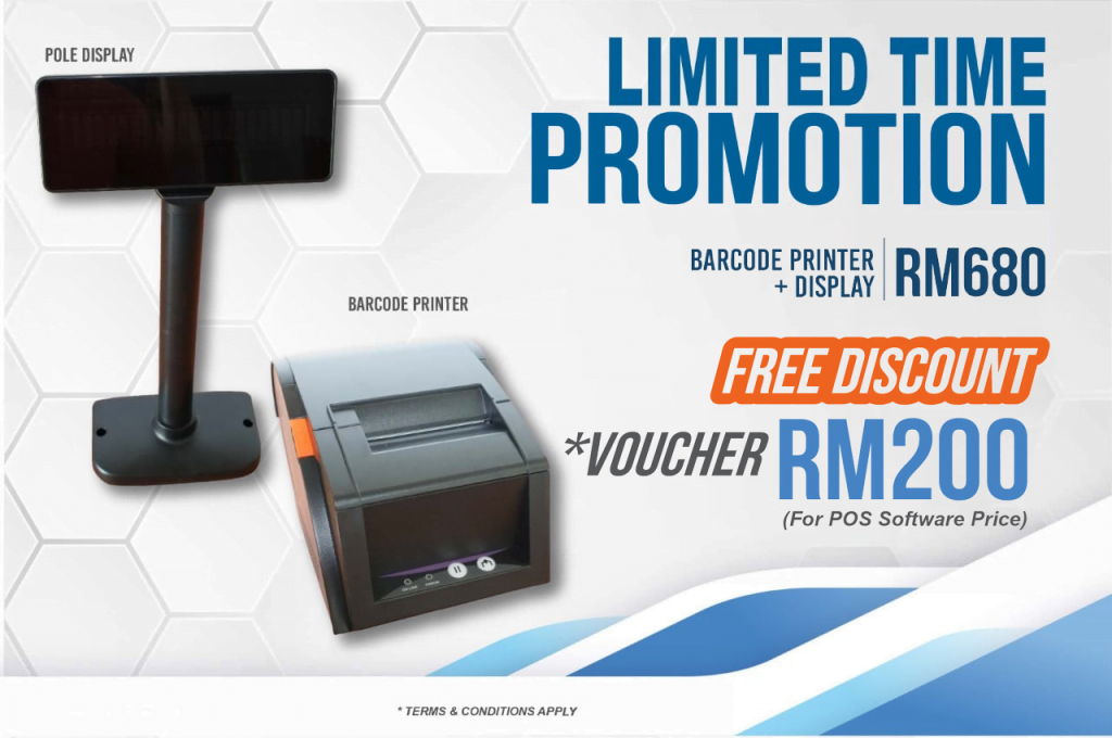 Pole Display and Barcode Printer Promotion